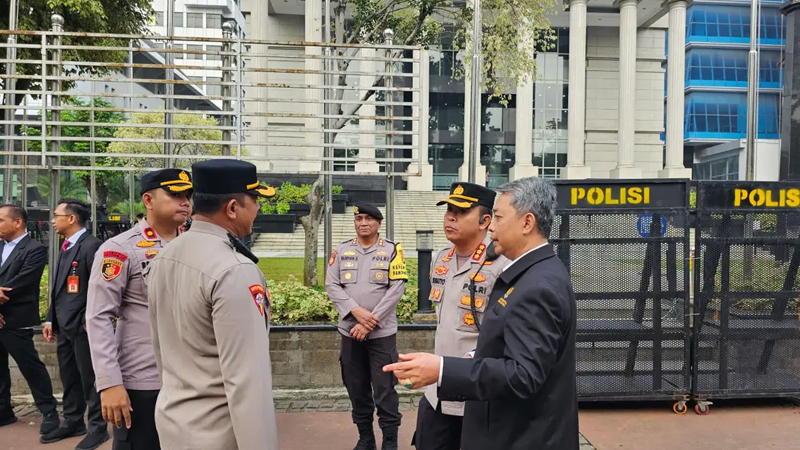 1.172 Polisi Jaga MK Saat Sidang Putusan Dismissal Gugatan Pilkada